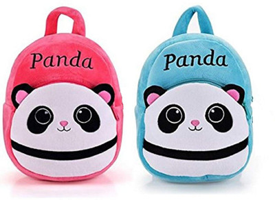 Cute corner PANDA PinkBlue 10 L Backpack(Multicolor)