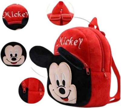 A Little Swag Mouse School Bag For Kids S0Ft Plush Backpack For Small Kids Nursery Bag 10 L Backpack(Red)