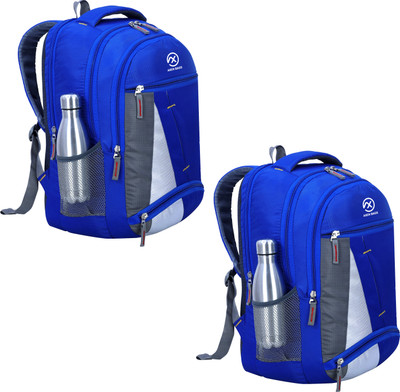 Axen High quality Combo Waterproof School Bag/College Bag Pack of 2 35 L Laptop Backpack(Blue)