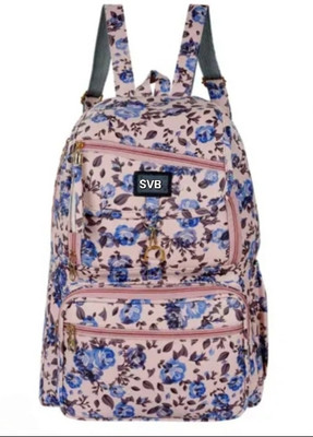 SVB NEW FLOWER PRINT BAGPACK 30 L Backpack(Pink)
