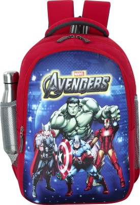 bayo Avengers 35 L 1st/2nd/3rd/4th & 5th class school Bag for Boys & Girls School Bag Waterproof School Bag(Red, Multicolor, 35 L)