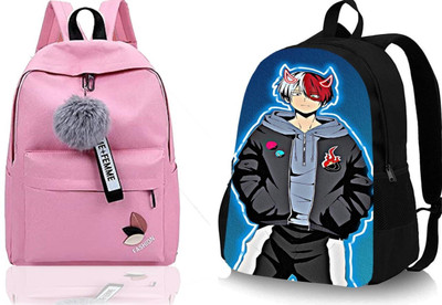 khatushyam collection A_@ PINK_ FSN_^^ 1 & HOODEI_@@_1PC_abc 30 L Backpack(Pink, Black)