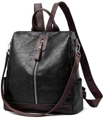 ind Backpack Women Leather Convertible Shoulder Bag Anti theft Satchel Sling Travel 22 L Laptop Backpack(Black, Brown, Green)