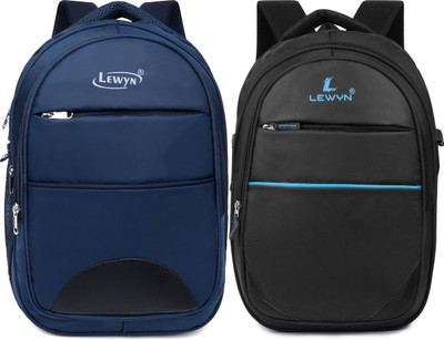LEWYN Casual Waterproof Spacy Unisex Bags For Office/School/College/Business Travel 32 L Laptop Backpack(Blue, Black)