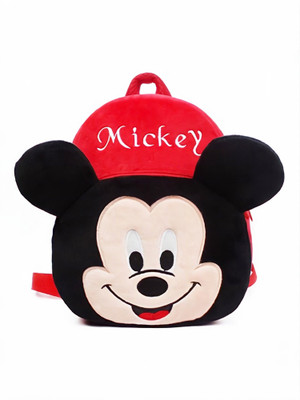 Littoze Soft Plush for Kids School Bags for Girl/boy 11 L Backpack(Multicolor, Black)
