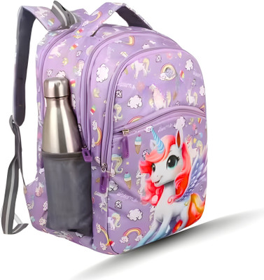 N Choice Kids Unisex Medium Waterproof School Bags 25 L Backpack(Black)