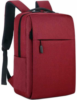 kidsmuch Casual Backpack with External USB Charging Design for 15.6 inch Laptops 20 L Laptop Backpack(Maroon)