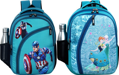 AM Creation Unisex kids Stylish Cartoon Backpack Bags for School/Tution/Picnic 22 L Backpack(Green, Green)