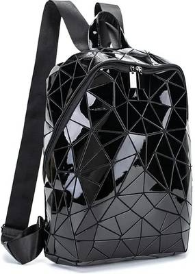 Black online geometric backpack