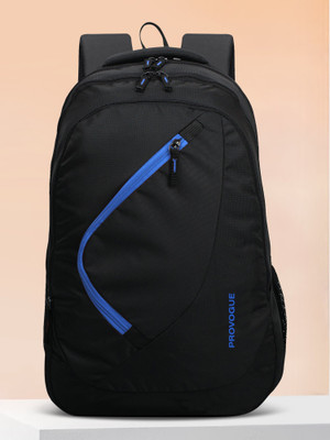 PROVOGUE COMET -3 Compartment Premium Quality, Office/College/School/Travel Laptop Bag for upto 15.6” Laptop with internal organiser 35 L Laptop Backpack(Black, Blue)