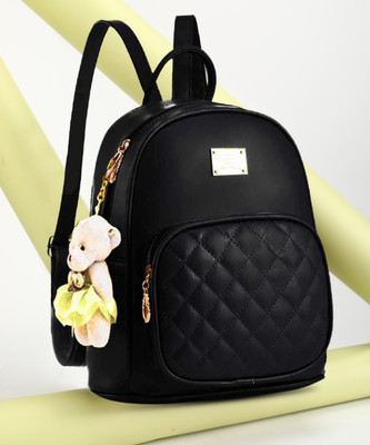 SIDDHASWARIT PU Leather Backpack/School/College/Tution/Coaching Backpack 12 L Backpack(Black)