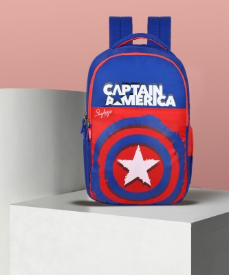 SKYBAGS MARVEL CAPTAIN AMERICA SCHOOL BP 03 BLU 30 L Backpack(Blue)