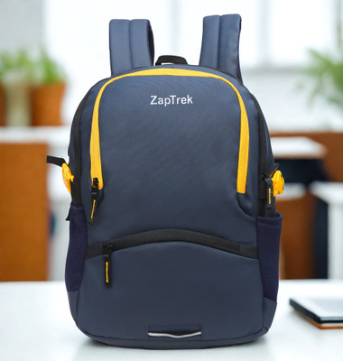 ZapTrek Casual PU Leather Waterproof New Design Laptop College Unisex 25 L Laptop Backpack(Blue)
