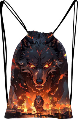 Cp Bigbasket Printed Dori Bag Drawstring Small Bag Gym & Sports Travel Bags. 12 L Backpack(Black)