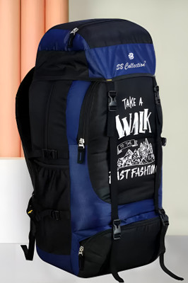 SBCOLLECTION Stylish 4 Zipper Compartment for Eventually Use Splash and Dust Proof 65 L Backpack(Blue)