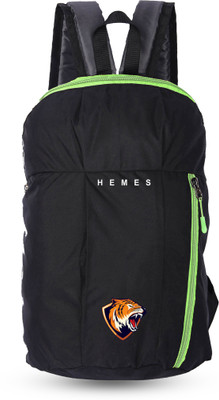 H-Hemes HEMES-Tiger-GreenZip_11 12 L Backpack(Black, Green)