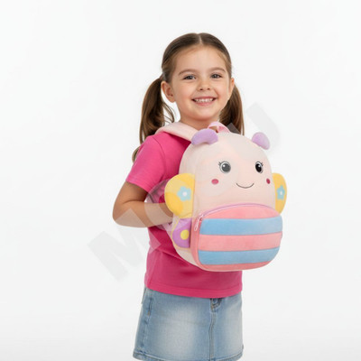 MOSU Soft Plush Cartoon Kids School Bag Boys & Girls (1–6 Yrs) Nursery, UKG, NKG 10 L Backpack(Multicolor)