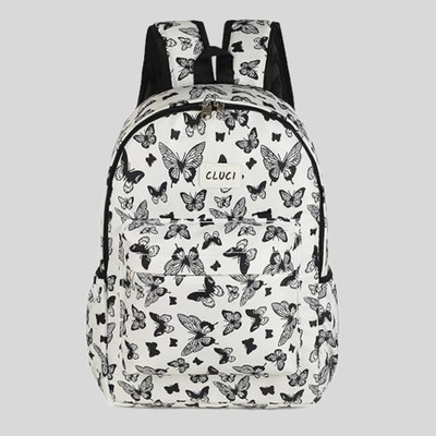 Cluci Medium 30 LStylish & Trendy Printed Backpack Women College Travel Bag Waterproof 30 L Backpack(White)