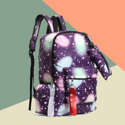 Nariox Ravishing Stylish Women Backpacks 15 L Laptop Backpack(Purple)