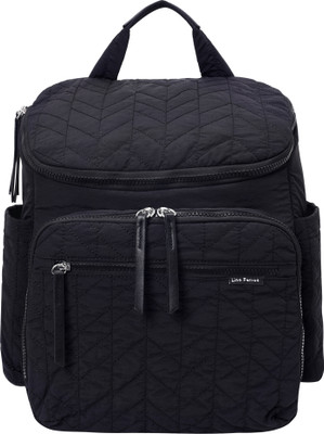 LINO PERROS Quilted Practical Backpack 14.4 L Backpack(Black)