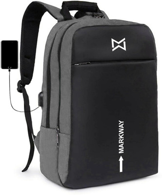 markway AntiTheft Backpack Bag with 15.6 Inch Laptop Compartment & USB Charging Port BAG 35 L Laptop Backpack(Grey)