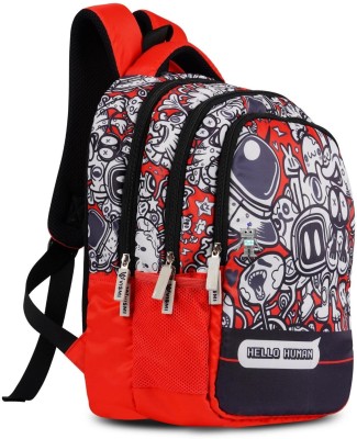 VISMIINTREND Cute Robot Gaming School Bag for Kids Boys & Girls | Birthday Return Gifts 25 L Backpack(Black, Red)