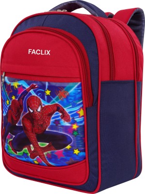 FACLIX Spiderman School Bag pre-Waterproof Boys & Girls Nursery to 5th Class 35 L Backpack(Red)