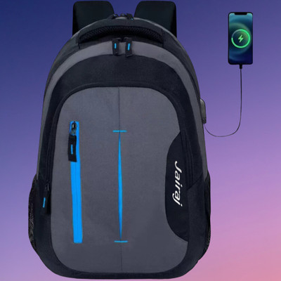 JairaJ backpack bag laptop bag school backpag(20*14) 38 L Laptop Backpack(Black, Grey)