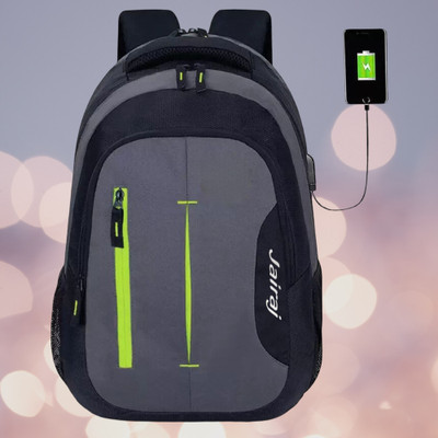 JairaJ backpack bag laptop bag school backpag(20*14) 38 L Laptop Backpack(Black, Grey)