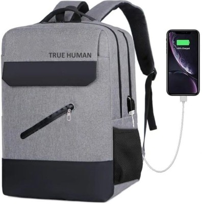 True Human backpack With USB charging Port,Laptop bag,office bag | College Bags 32 L Laptop Backpack(Grey)
