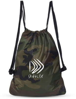 divulge Camo 2 drawstring_10 18 L Backpack(Green)