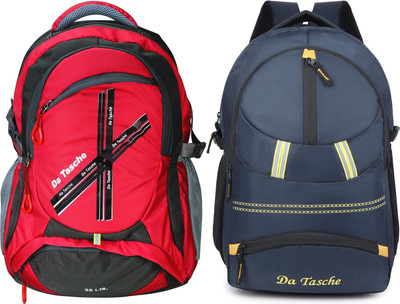 Da Tasche Cross 35L Red 35 L Laptop Backpack(Red, Blue)