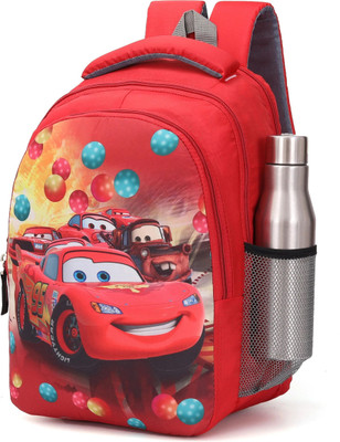 ARISTOTOUR Disney Car 30 Litre Nursery (LKG/UKG/1st to 5th std) Boys Girls Kids School Bag 30 L Backpack(Red, Yellow)