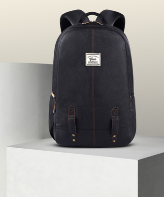 Gear CLASSIC ANTI THEFT FAUX LEATHER 20 L Laptop Backpack(Black)