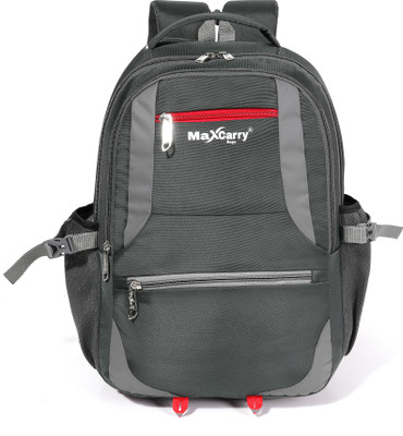 Maxcarry Large 40 L Laptop Backpack,office backpack with rain cover and reflective strip 40 L Backpack(Multicolor, Grey)