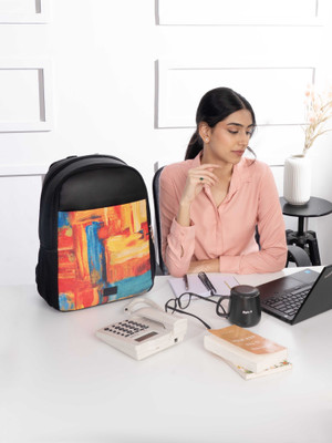 ZOUK Abstract Amaze Statement Backpack 16.9 L Laptop Backpack(Multicolor)