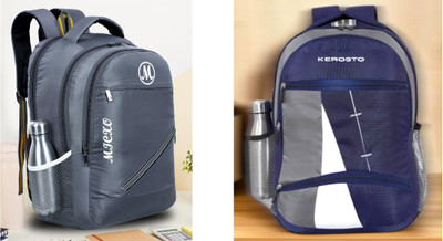 KEROSTO Comfortable Durable Backpack for Daily Commute of School College Office 30 L Backpack(Grey, Blue)