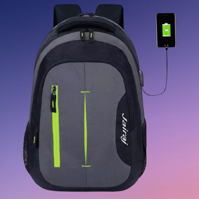 JairaJ backpack bag laptop bag school backpag(20*14) 38 L Laptop Backpack(Black, Grey)