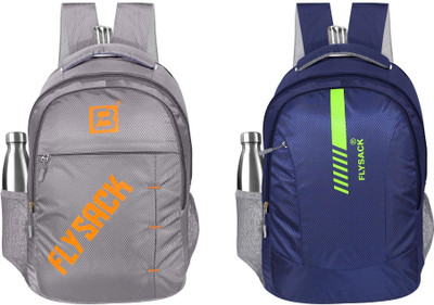 FLYSACK Everyday Versatile Casual Durable Stylish Multi-Purpose Classic Backpack 35 L Backpack(Grey, Blue)