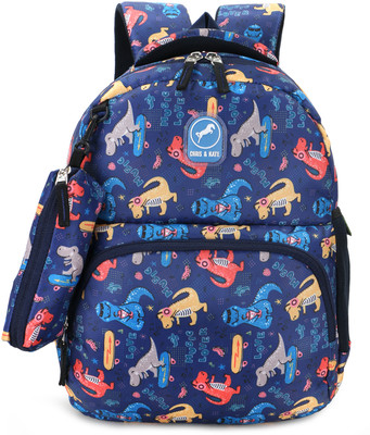 Chris & Kate Digital Printed Boys, Girls and Kids School-Casual Bag with stationery Pouch 14 L Backpack(Blue)
