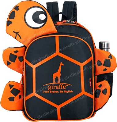 Giraffe Tortoise 16Ltr 14 ×12 inch PreSchool 36cm Nursery (LKG/UKG/1st std) Boys & Girls 15 L Backpack(Black)