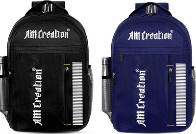 AM Creation Large 35 L Laptop Backpack Spacy Bag unisex backpack 22 L Laptop Backpack(Black, Blue)
