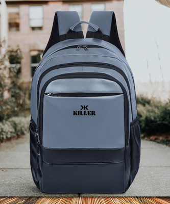 KILLER TWIRL UNISEX BAGPACK WITH RAINCOVER 40 L Laptop Backpack(Grey)