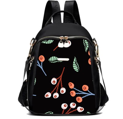 URBAN SKY Printed Black Backpacks Stylish College Designer Pockets 8 L Backpack(Black)