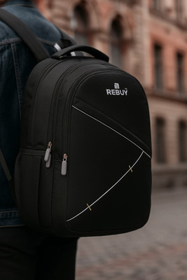 ReBuy Stylish Backpack for School, College & Travel | Durable & Spacious Bag 35 L Laptop Backpack(Black)