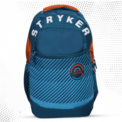 Stryker Unisex Travel Rucksack hiking laptop bag fits upto 18 inch with Raincover bag 35 L Laptop Backpack(Blue)