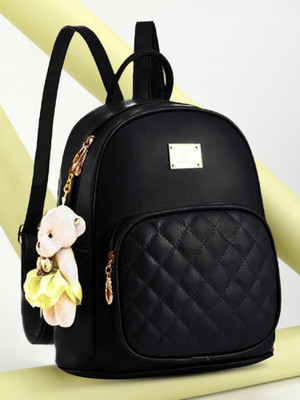SIDDHASWARIT PU Leather /School/College/Tution/Coaching 12 L Backpack(Black)