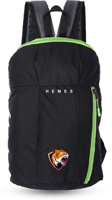 H-Hemes HEMES-Tiger-GreenZip_14 12 L Backpack(Black, Green)