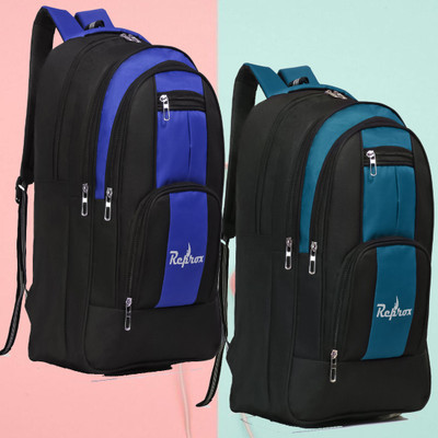 Reprox Large 40L Laptop Backpack Stylish 5 Zipper Compartment for Daily Use 40 L Laptop Backpack(Blue, Green)