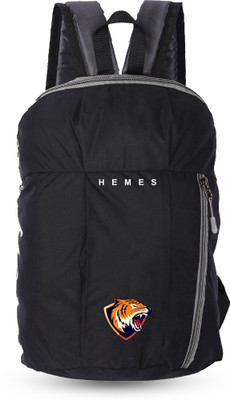 H-Hemes HEMES-Tiger-LB-GreyZip_10 12 L Backpack(Black, Grey)